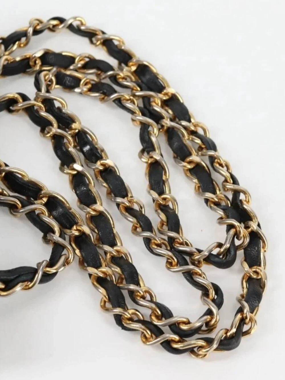CHANEL Matelasse Chain Shoulder Bag Lamb Skin Black Gold CC Auth bs29080